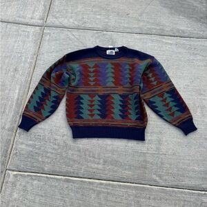Unisex knitwear vintage 90s Aztec  Sweater